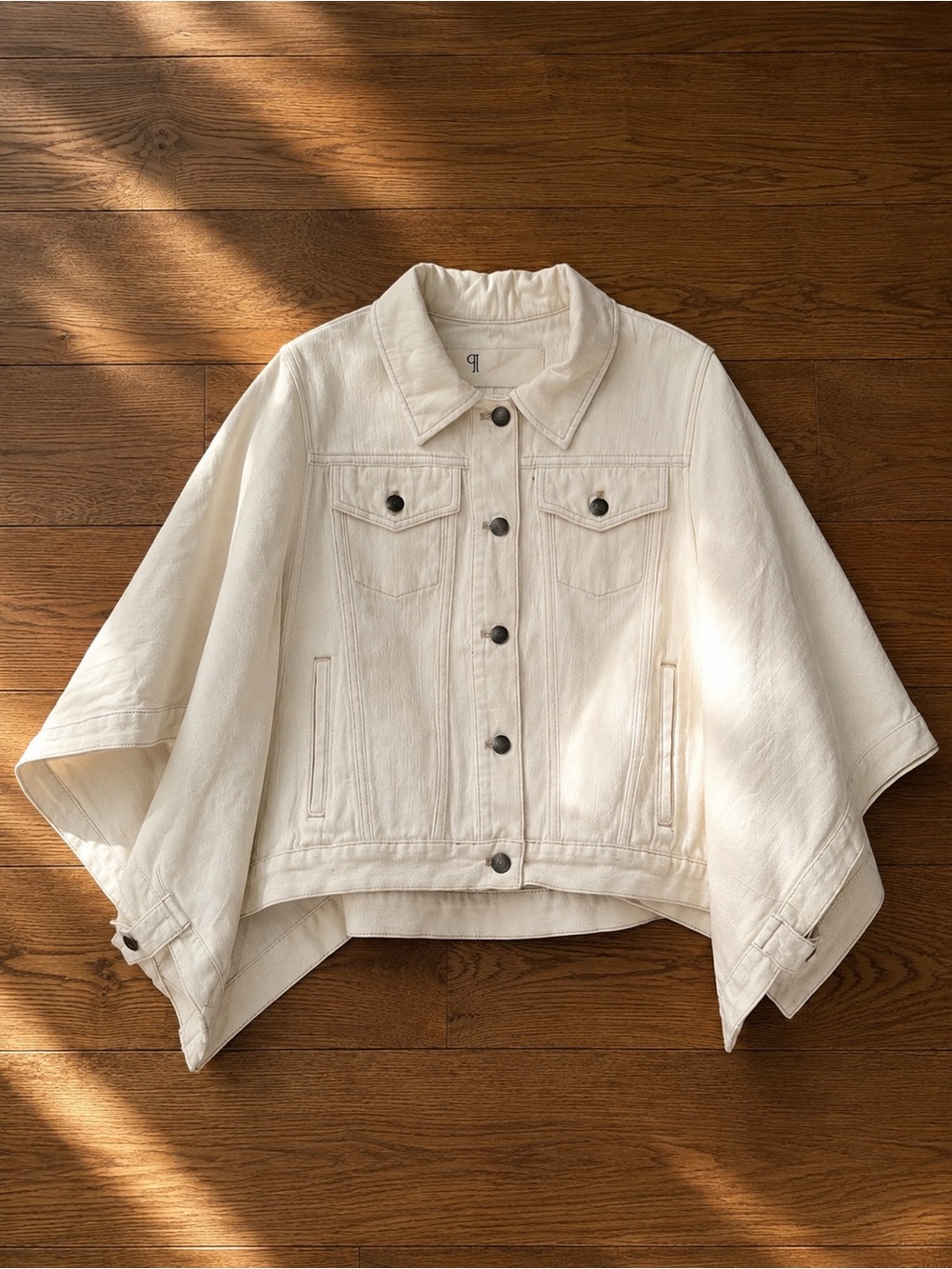 Anthropologie Pilcro Weston Cape Denim Boyfriend Jacket Sz S/M NWOT - Picture 1 of 8